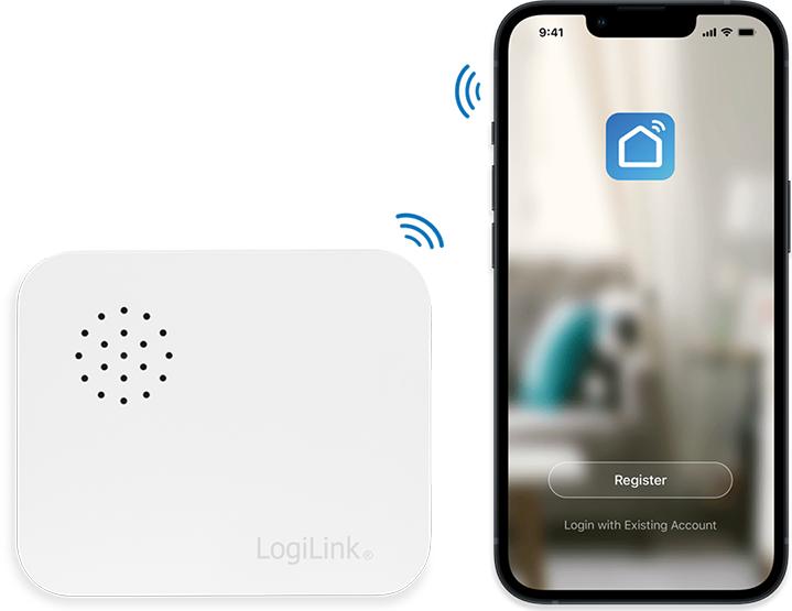 Produktbild LogiLink Smart Home Wi-Fi Smart Vibration Sensor