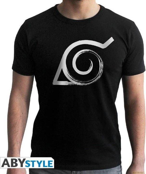 Produktbild ABYstyle NARUTO SHIPPUDEN - Tshirt Konoha man SS black - new fit (S)