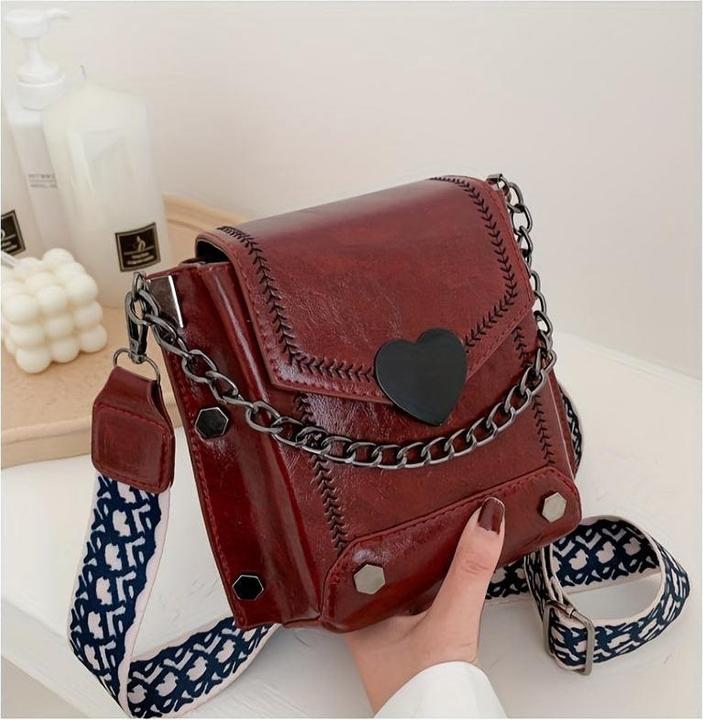 Image du produit Only-Bags.Store Mini sac rétro à bandoulière, étui pour téléphone portable en cuir PU huilé à la mode, sac à main