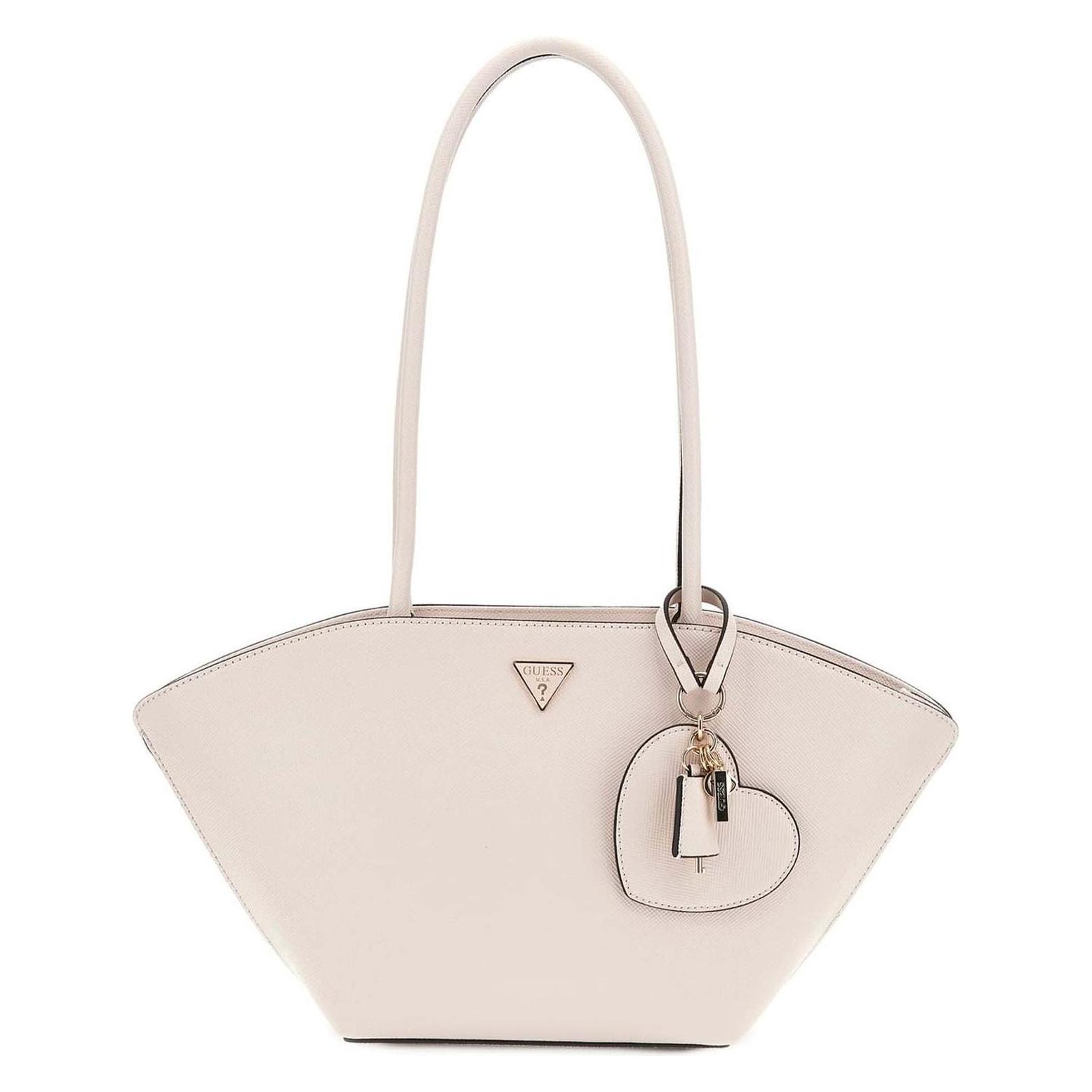 Guess, Damen, Handtasche, Bolena Shoulder Satchel Bag, Beige