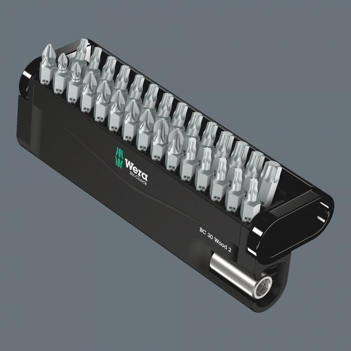 Productafbeelding Wera Bit-Check 30 Hout 2 SB (2xPZ3, TX 4 x 25 mm, PH2X 25mm, 5 x PZ, 1x TX40)