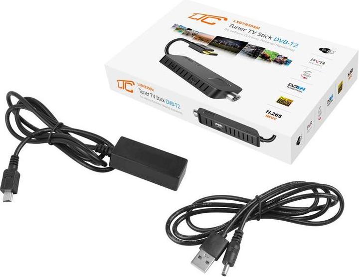 Actual product image Lasmex PS Tuner DVB-T-2 LTC TV naziemnej HD205M z pilotem programowalnym H.265, MIN (DVB-T2)