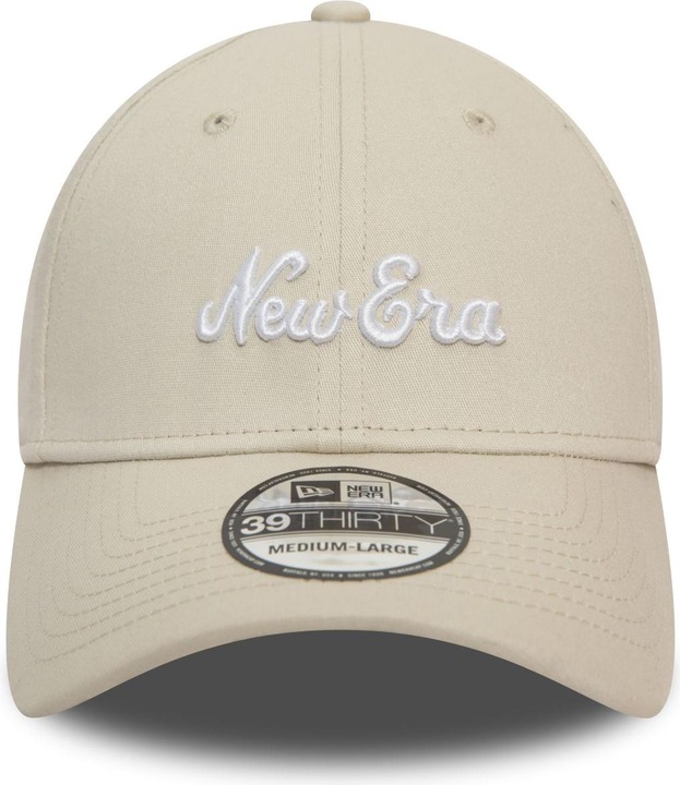 Actual product image New Era 39Thirty Stretch Cap - BRAND SCRIPT stone beige (S/M)