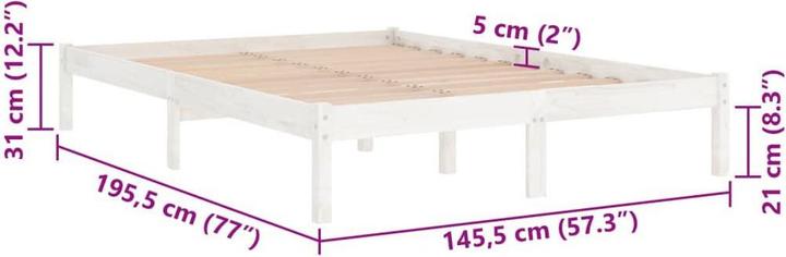 Image du produit vidaXL Bettrahmen (140 x 190 cm)