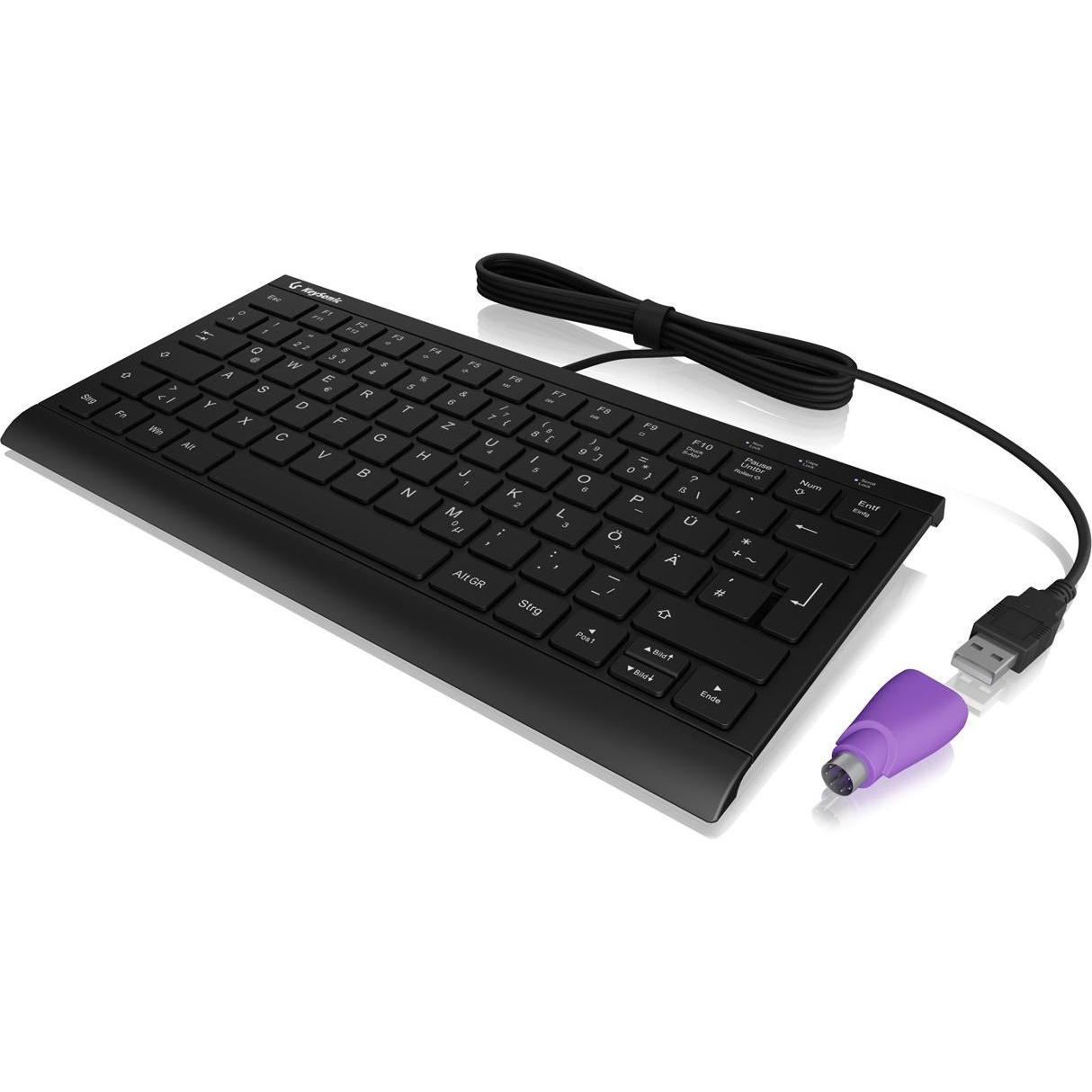KeySonic KSK-5011ELC (DE) (DE, Kabelgebunden), Tastatur, Schwarz