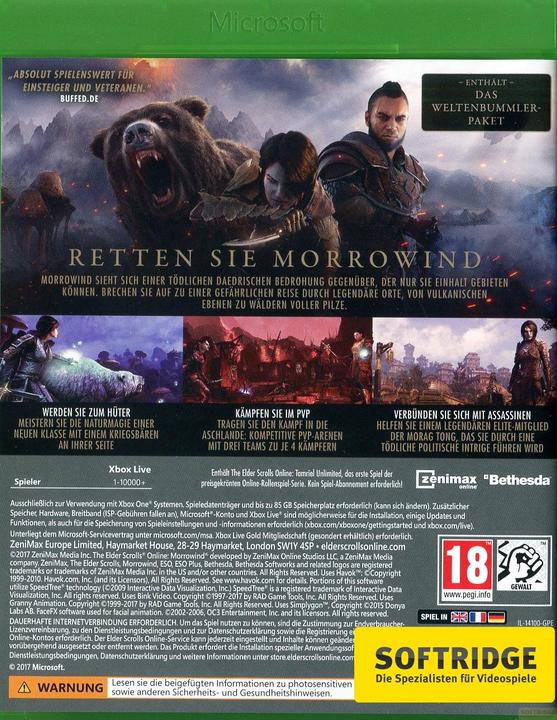 Produktbild Bethesda The Elder Scrolls Online: Morrowind (Xbox One X, Xbox Series X, DE)