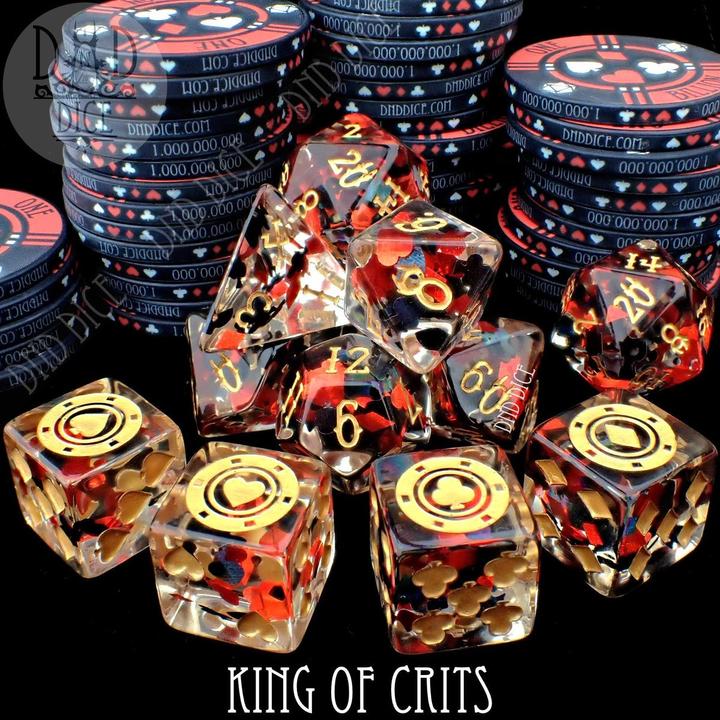 Actual product image DnD Dice King of Crits 11 Dice Set