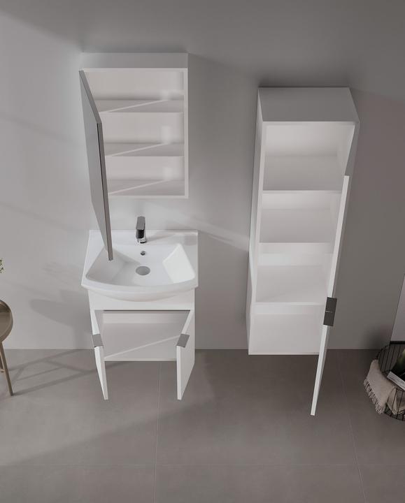 Produktbild Homitis Purus 55 Bathroom Cabinet With Sink & Mirror Set (2 Pieces)