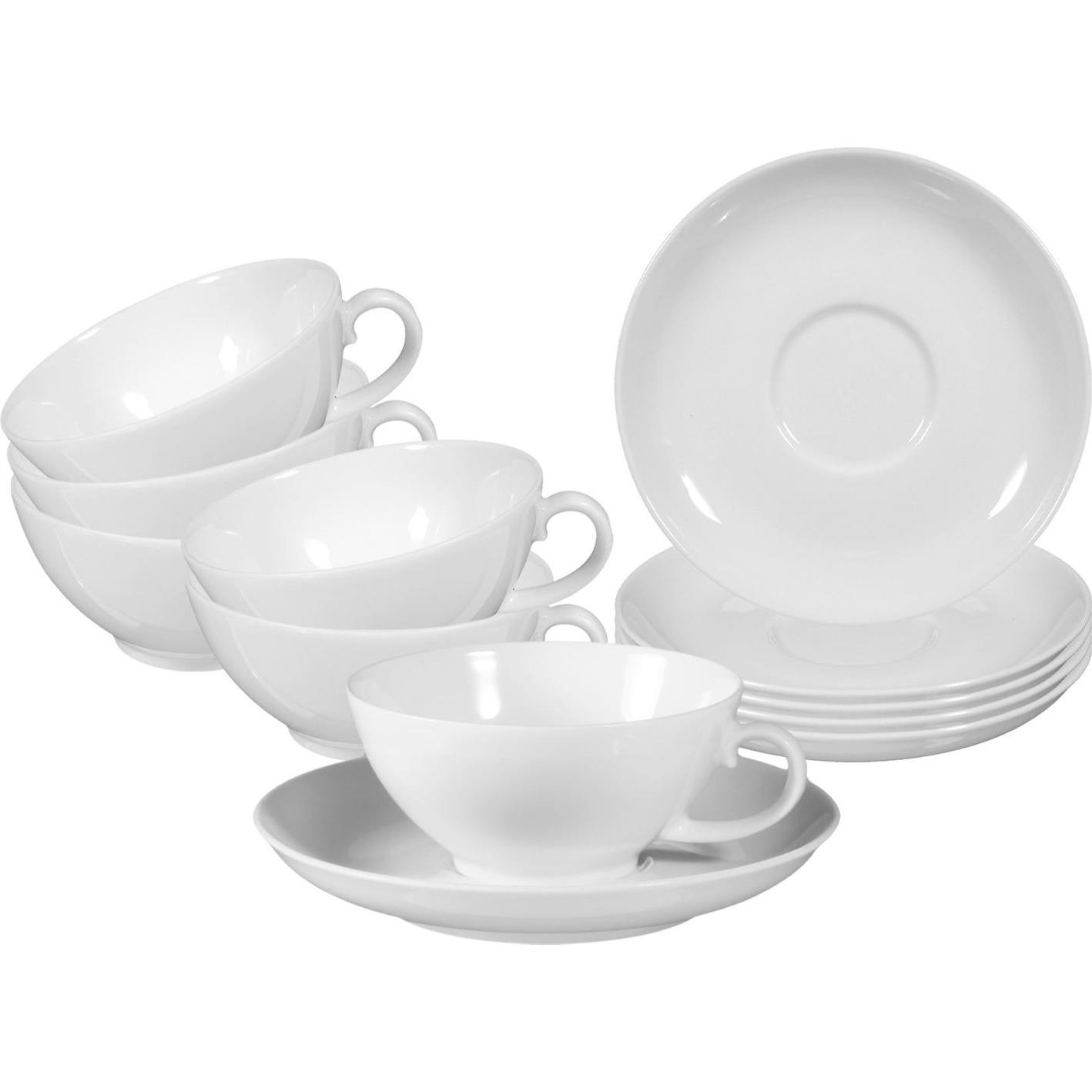 Seltmann, Tasse, Rondo/Liane Teetassen mit Untertassen (140 ml, 6 x)