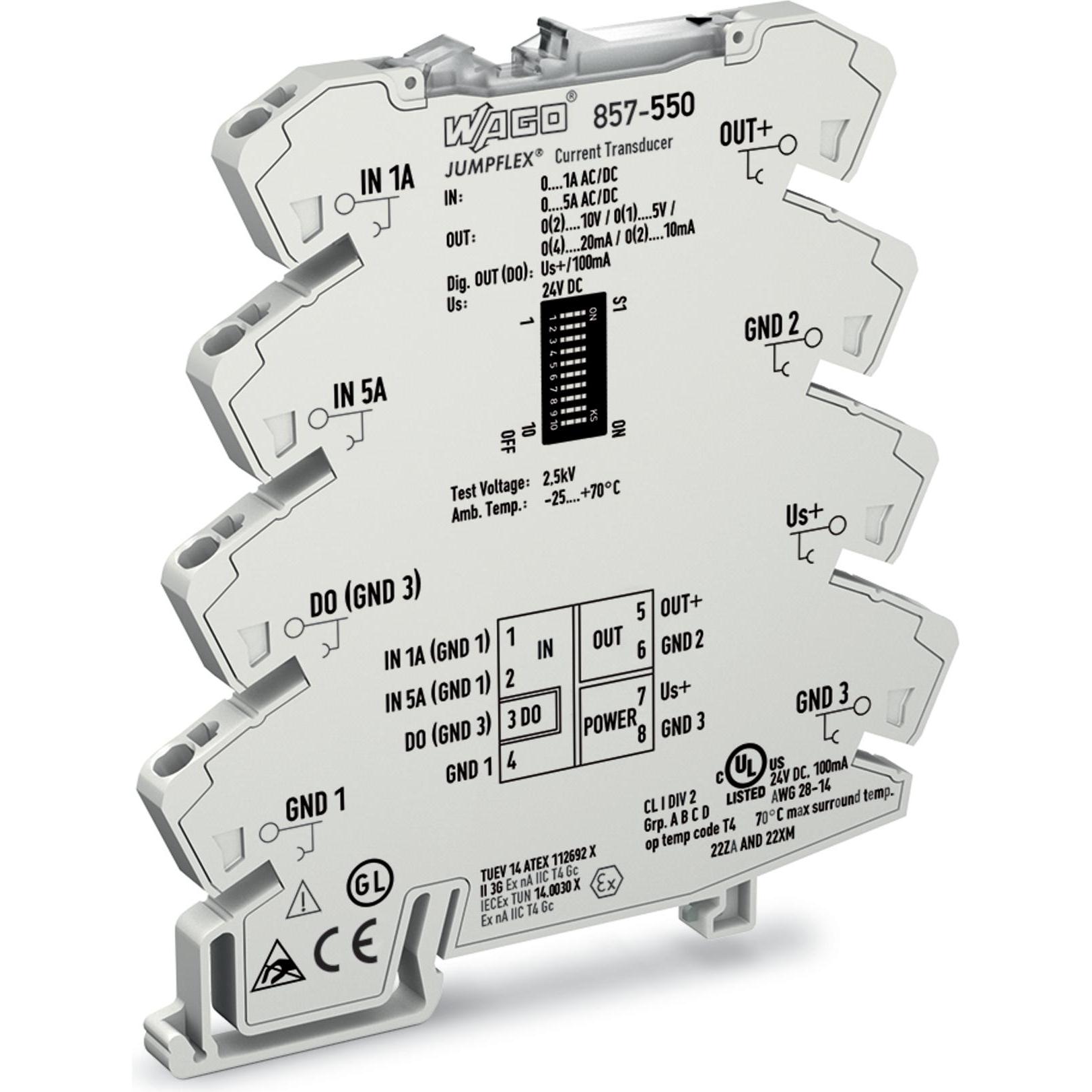 Wago Strommessumformer AC/DC 0 - 1 A, 0 - 5 A (857-550)