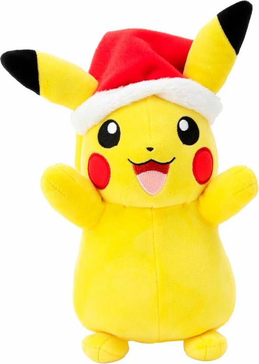 Actual product image Jazwares Pokémon Plush Figure Winter Pikachu with Christmas Hat 20 cm (20 cm)