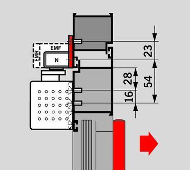 Produktbild Dormakaba Montageplatte zu Gleitschienen G-EMR (Balkontür, Holztür, Zimmertür, Eingangstür)