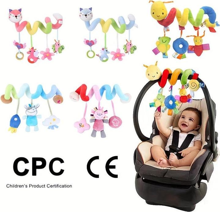 Immagine prodotto Activity Board Giocattolo a spirale per lettino, peluche per attività appeso alla culla, giocattolo per seggiolino