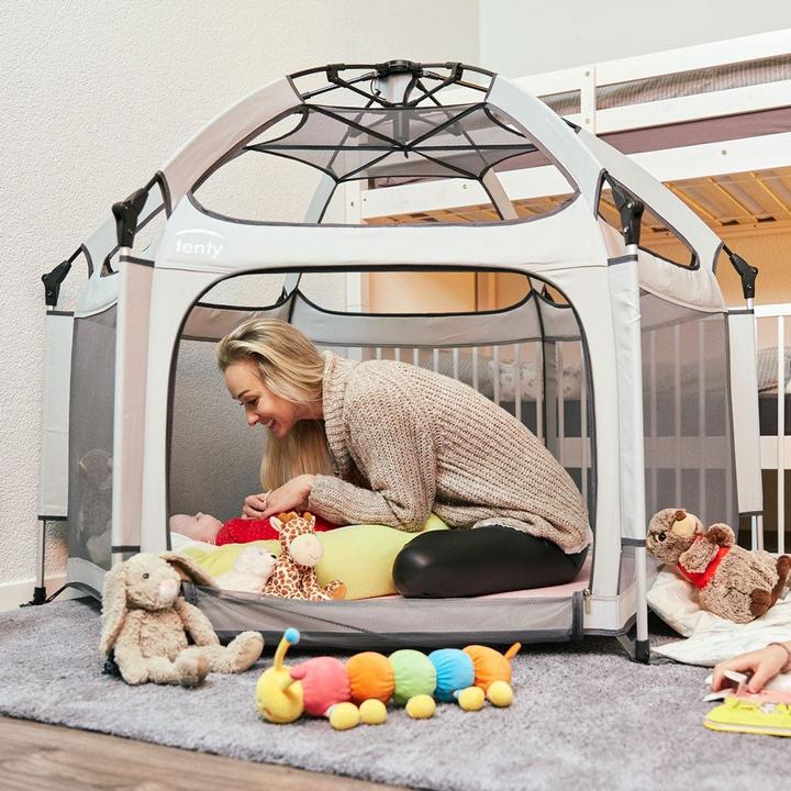 Actual product image Tenty Mobile playpen set incl. mattress & sun canopy (150 cm, 150 cm)