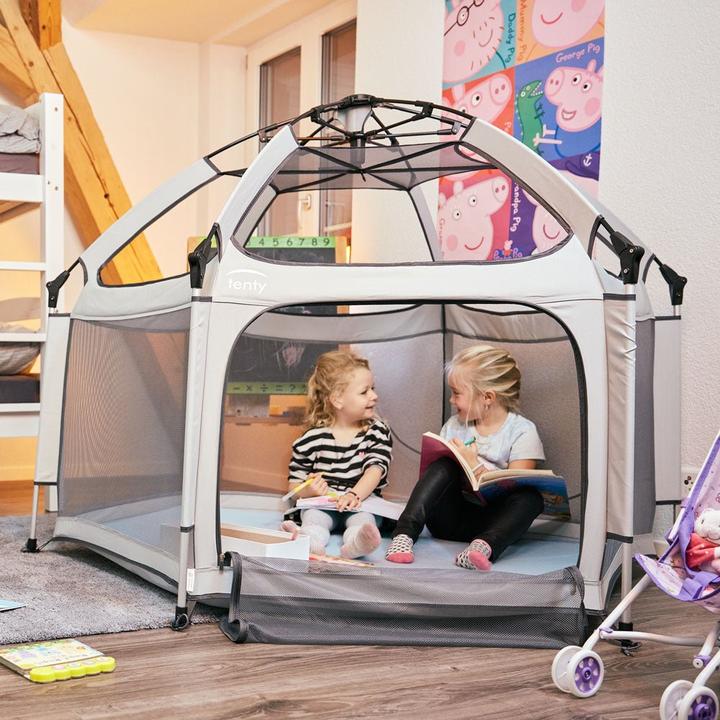 Actual product image Tenty Mobile playpen set incl. mattress & sun canopy (150 cm, 150 cm)