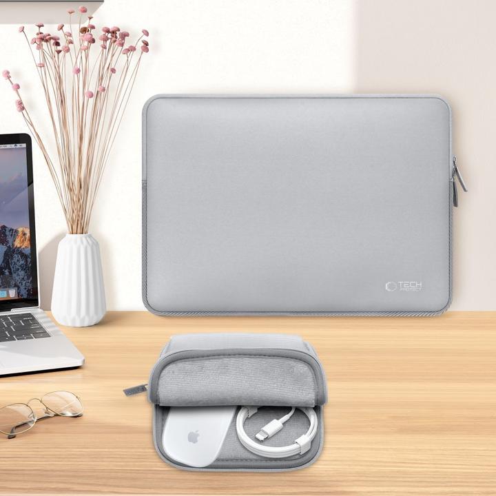 Immagine prodotto Tech-Protect Neoslim Laptop Sleeve 13-14" con custodia per accessori - Grigio (14")