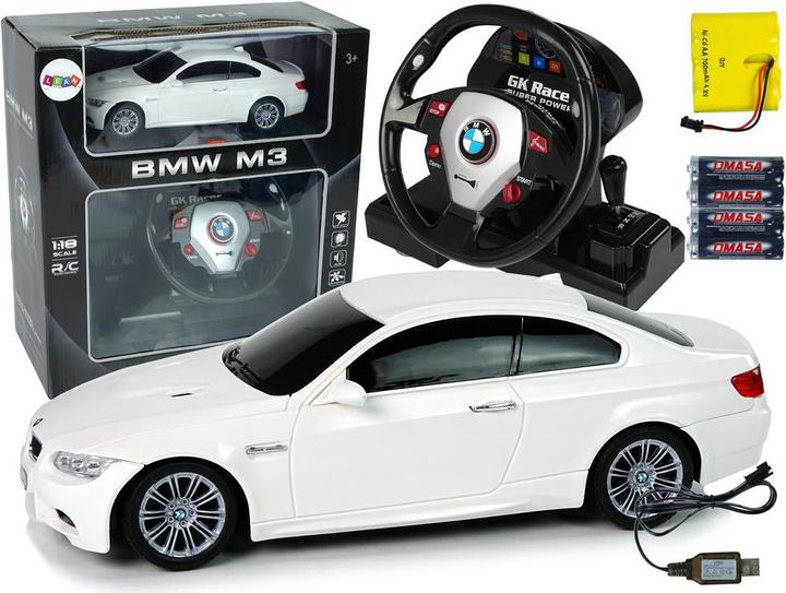 Productafbeelding Lean Toys Radiografisch bestuurbare BMW M3 wit 1:18
