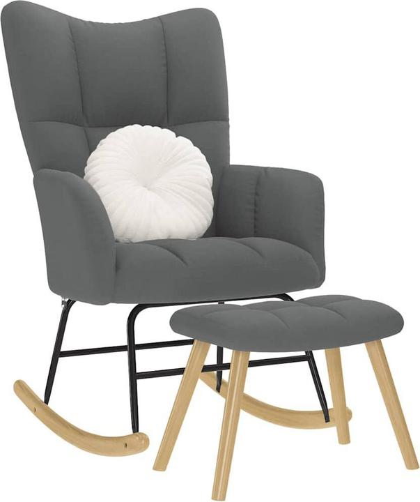 Actual product image vidaXL Schaukelstuhl mit Fusshocker