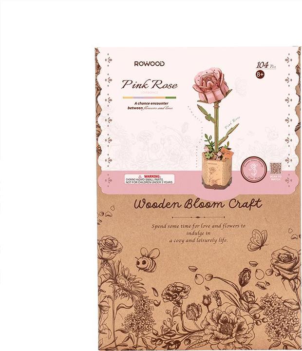 Actual product image Robotime TW041 - Pink Rose