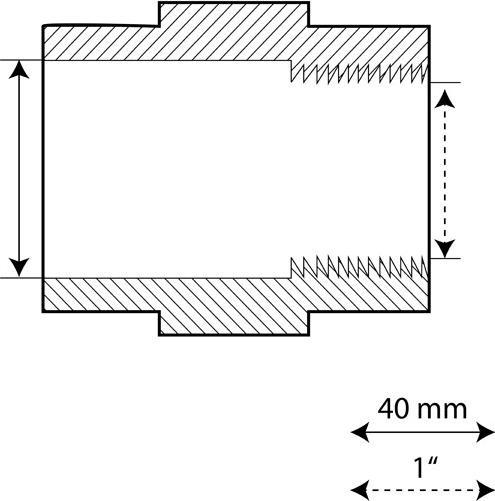 Actual product image Koi-Breeder PVC-U threaded socket