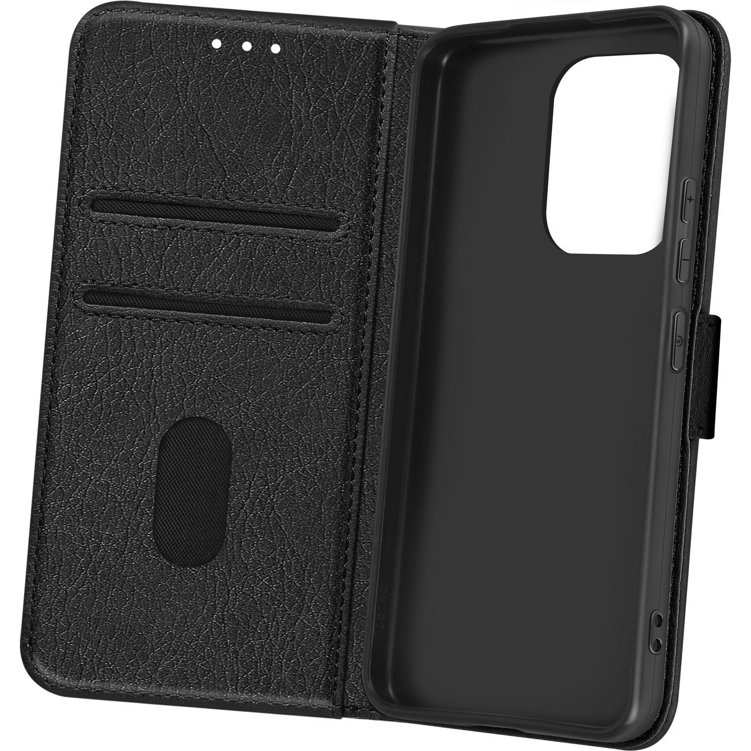 Avizar Chesterfield Wallet Cover Series (Xiaomi Redmi Note 13), Smartphone Hülle, Schwarz