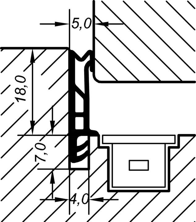 Produktbild Primo ACF 5855 Überschlagdichtung (Schallschutz) Dichtung Kunststoff weiss