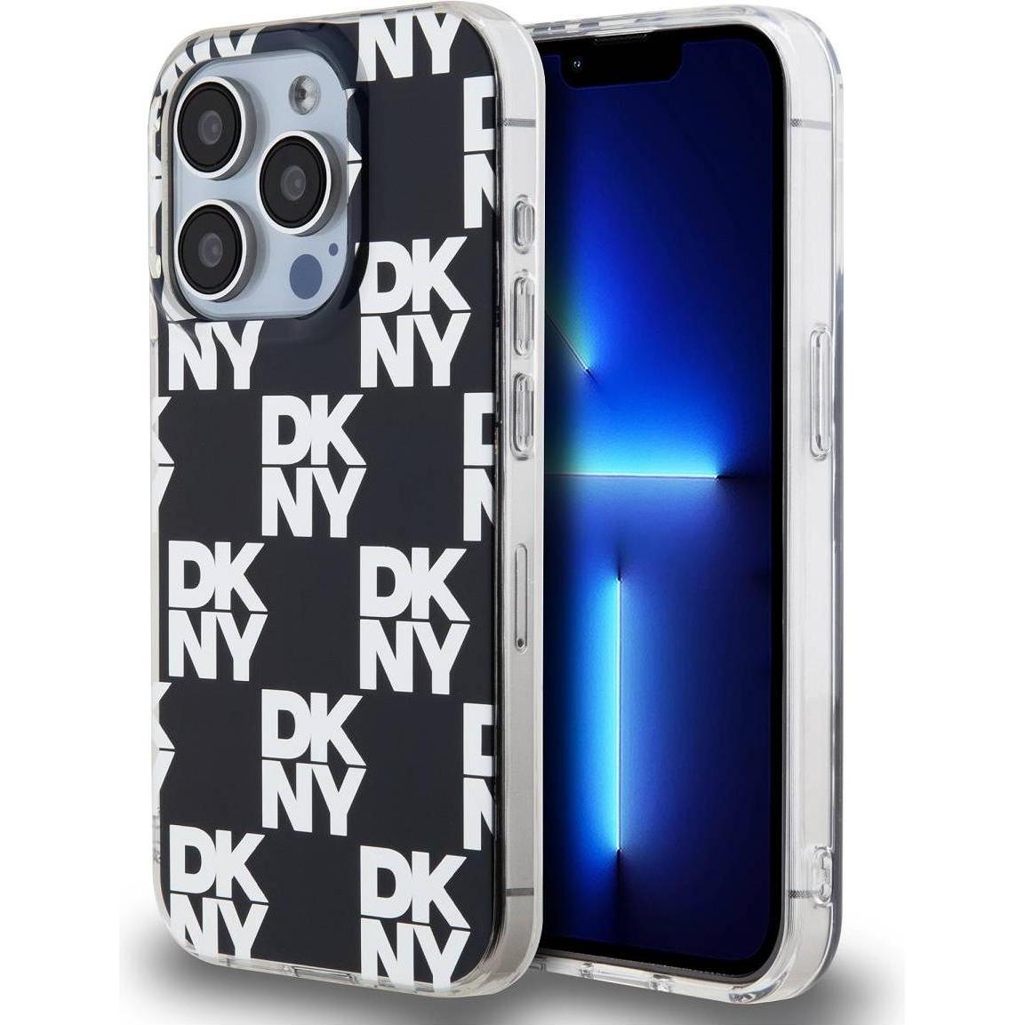 DKNY PC/TPU Checkered Pattern Case for iPhone 14 Pro Black (Apple iPhone 14 Pro), Smartphone Hülle, Weiss