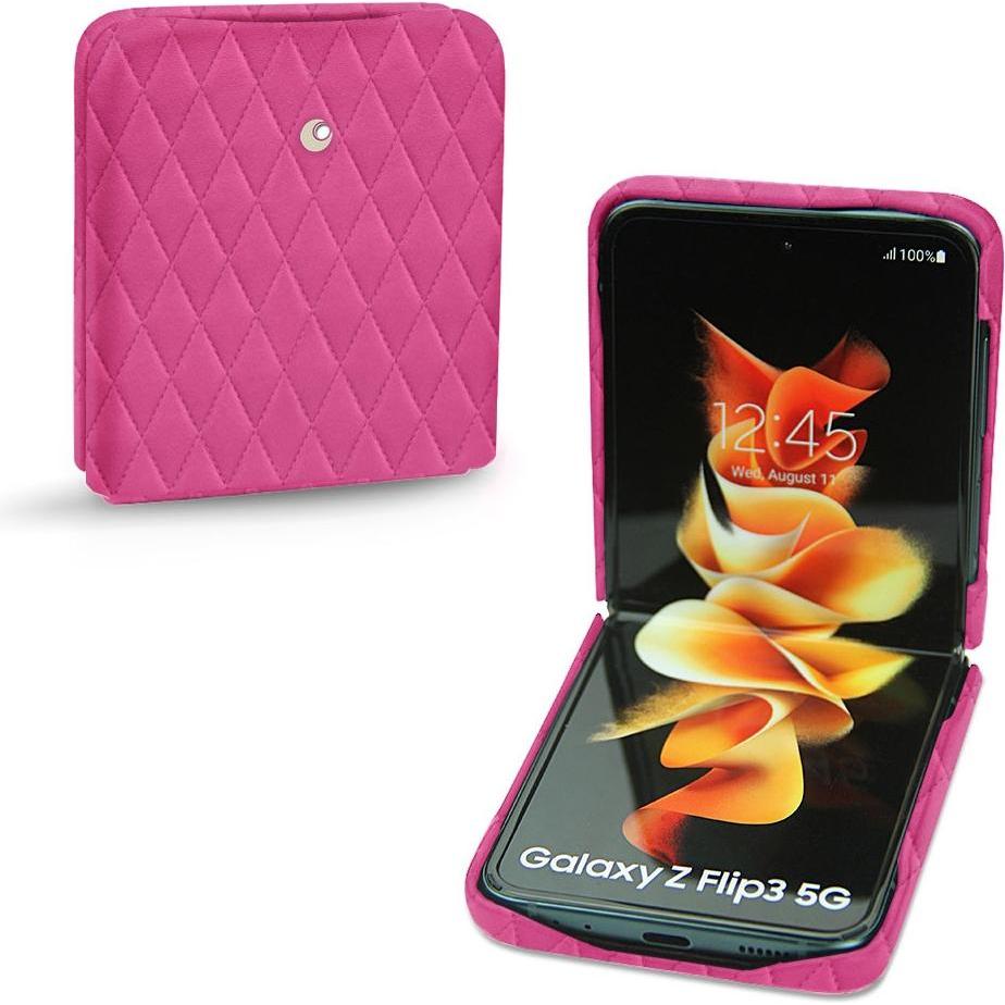 Noreve Lederschutzhülle (Samsung Galaxy Z Flip3), Smartphone Hülle, Rosa