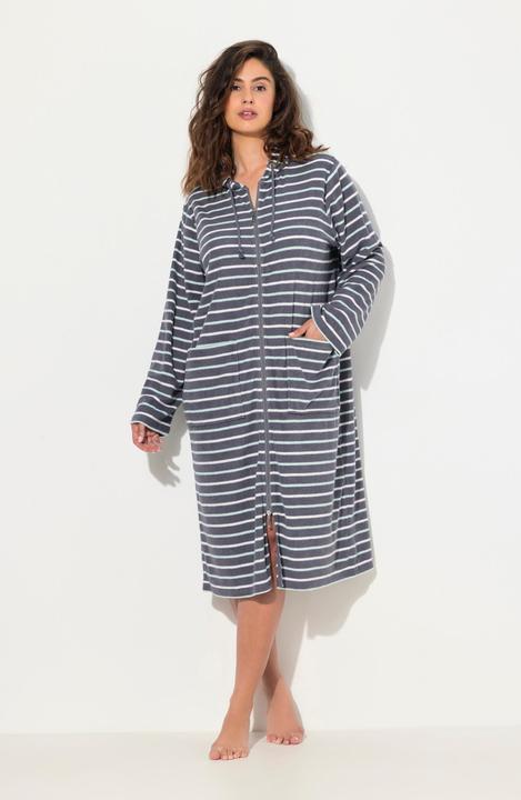 Actual product image Ulla Popken Striped Terrycloth Bathrobe (68)