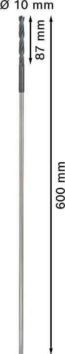 Immagine prodotto Bosch Professional Zubehör Punta da installazione PRO Wood HSS, 10 x 87 x 600 mm (8 mm)