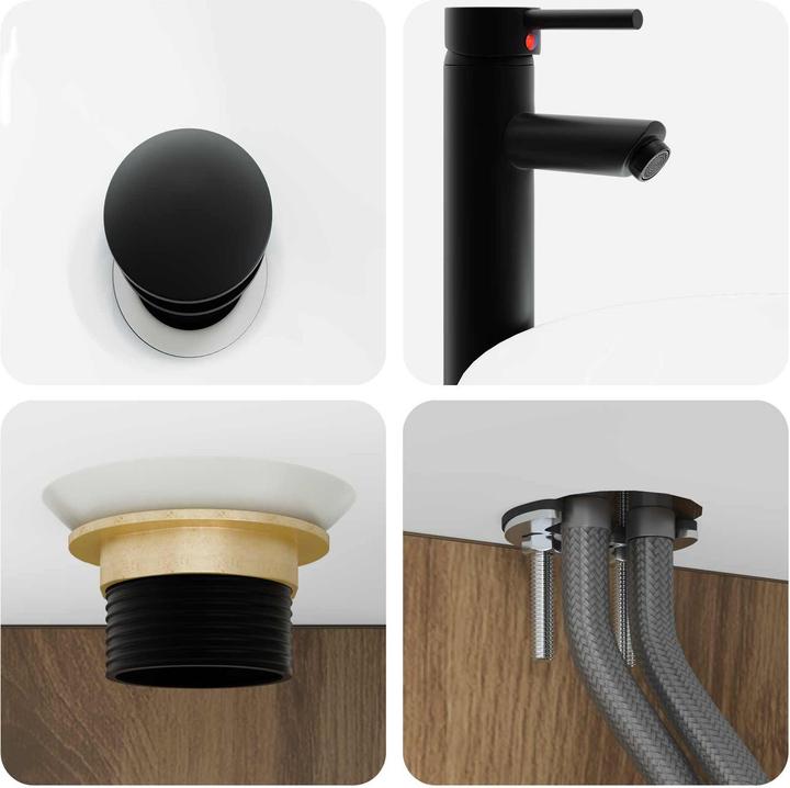 Actual product image vidaXL Wandmontiertes Waschbecken (405 mm, 410 mm)