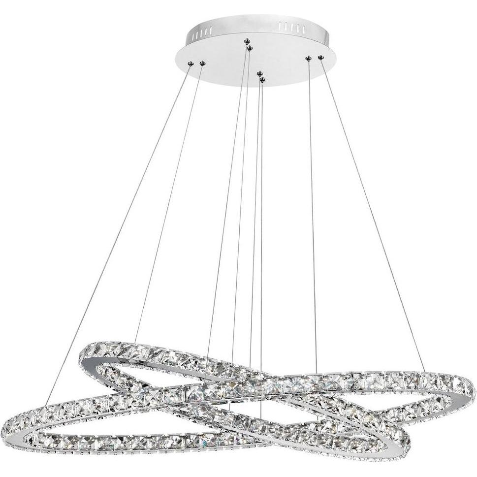 Nova Luce, Pendelleuchte, CELINE LED Pendelleuchte Chrom 50W Neutralweiss 85x42x120cm 7403002