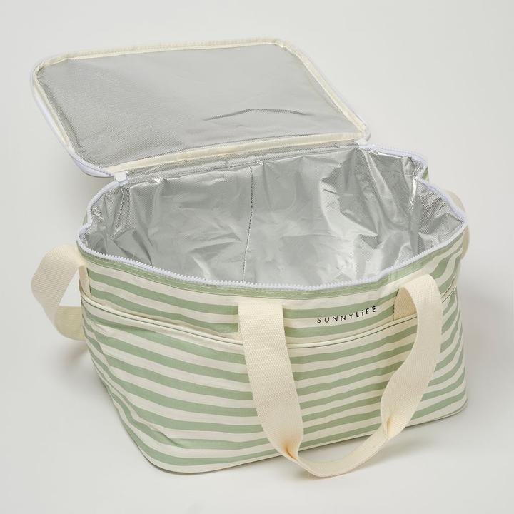 Actual product image Sunnylife Light Cooler Bag Sea Sage Stripe