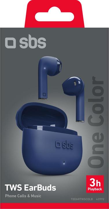 Produktbild SBS One Color True Wireless Stereo (TWS) In-Ear Musik und Bluetooth Headset Blau (3 h, Kabellos)