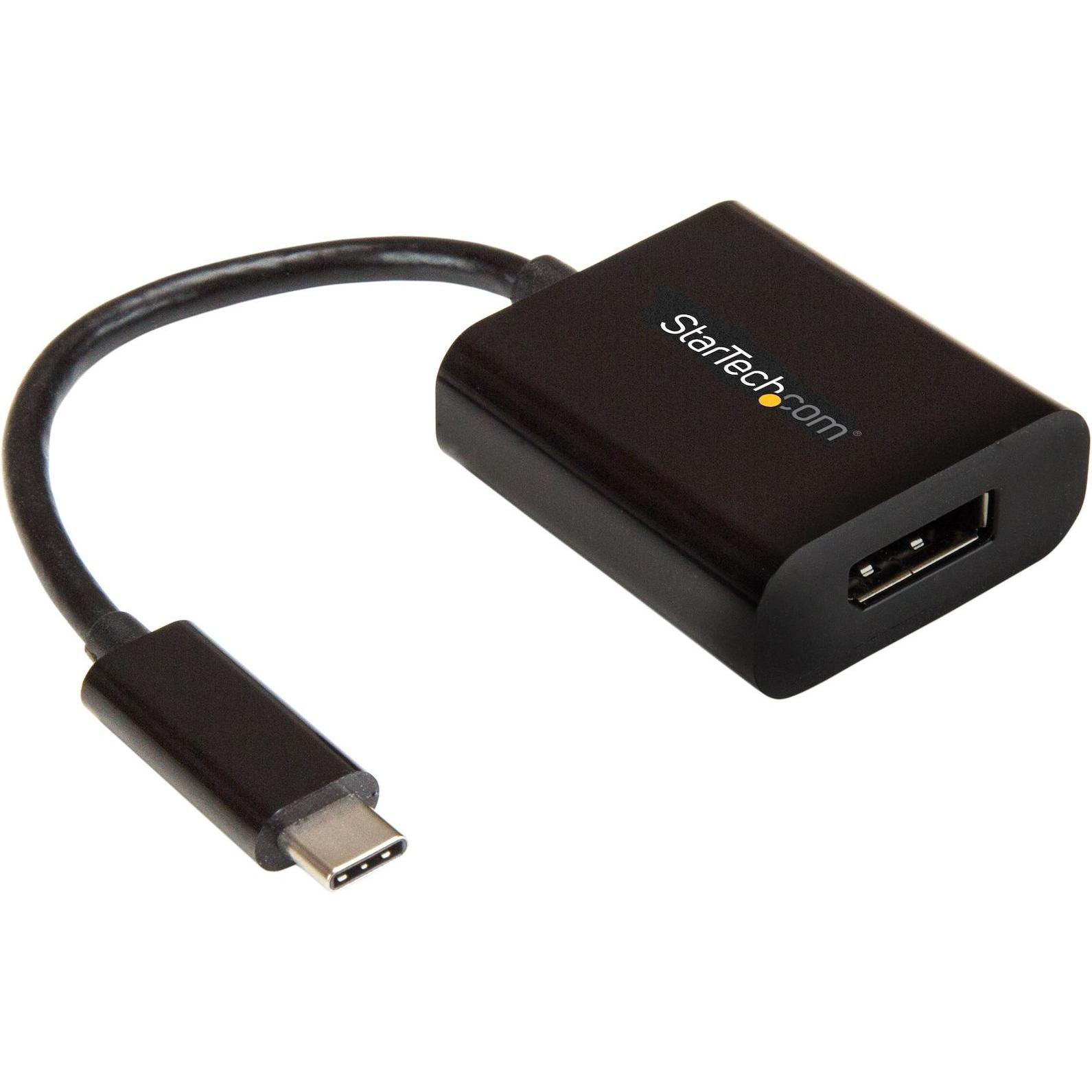Thumbnail - V7 USB-C zu (DP, 20 cm), Data + Video Adapter, Schwarz
