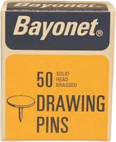 Image du produit Punaises Laitonné Tête Solide 50erPack