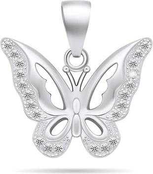 Produktbild Brilio Silver - Charming silver pendant with zircons Butterfly PT75W