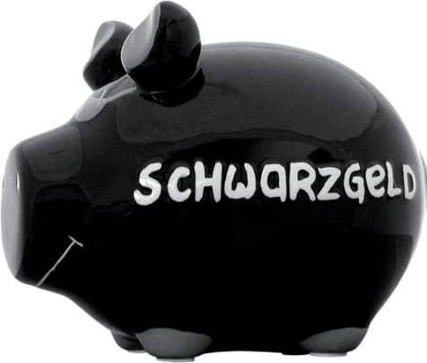 Productafbeelding KCG Spaarvarken - Zwart Geld (12,5 x 9,5 x 10 cm)