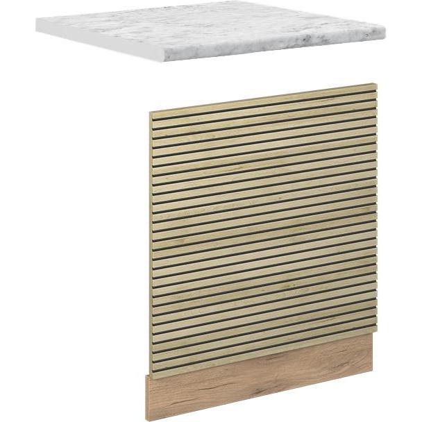 Vicco Geschirrspülblende Fame-Line, Geschirrspüler Zubehör, Braun