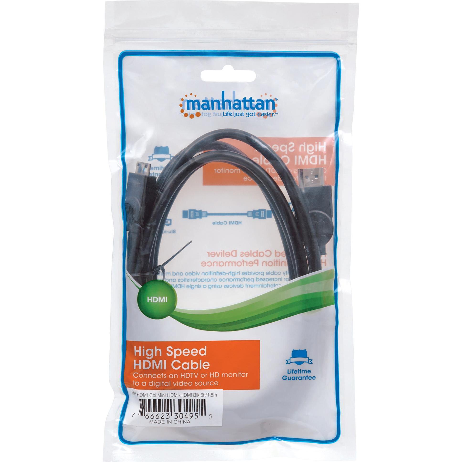 Thumbnail - Manhattan HDMI (Typ A) — mini HDMI (Typ C) (1.80 m, HDMI), Video Kabel