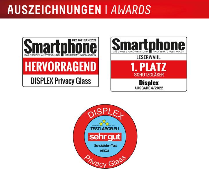 Produktbild Displex Privacy Glass, Privacy Full Cover Panzerglas (1 Stk., Apple iPhone 16 Pro)