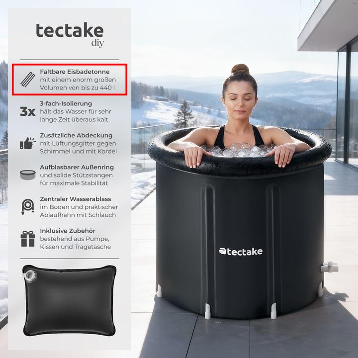 Immagine prodotto tectake Eisbadetonne Helsinki (90 cm, 90 cm)