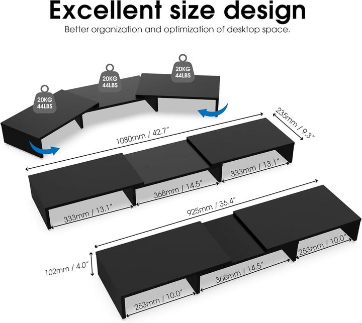 Actual product image Fitueyes Dual Monitorständer, verstellbar