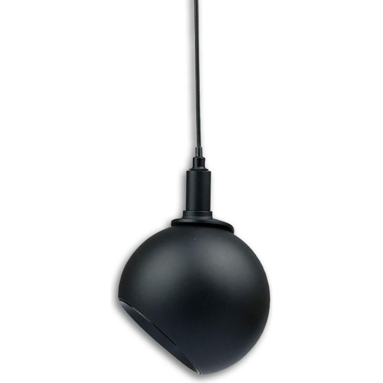 Isoled, Zubehör Beleuchtung, Track48 Hängeleuchte Ball Fokus schwarz, 12W, 60°, 48V DC, 3000K, CRI90, DALI dimmbar