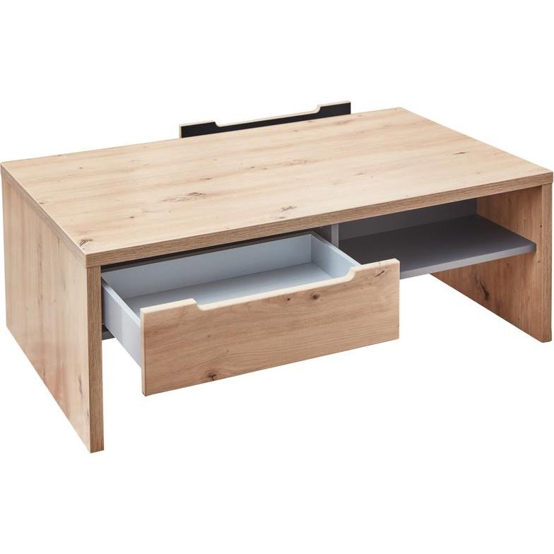 Innostyle, Couchtisch + Beistelltisch, Memphis Couchtisch Holzwerkstoff Artisan Eiche Optik/Graphit (110 x 65 cm)