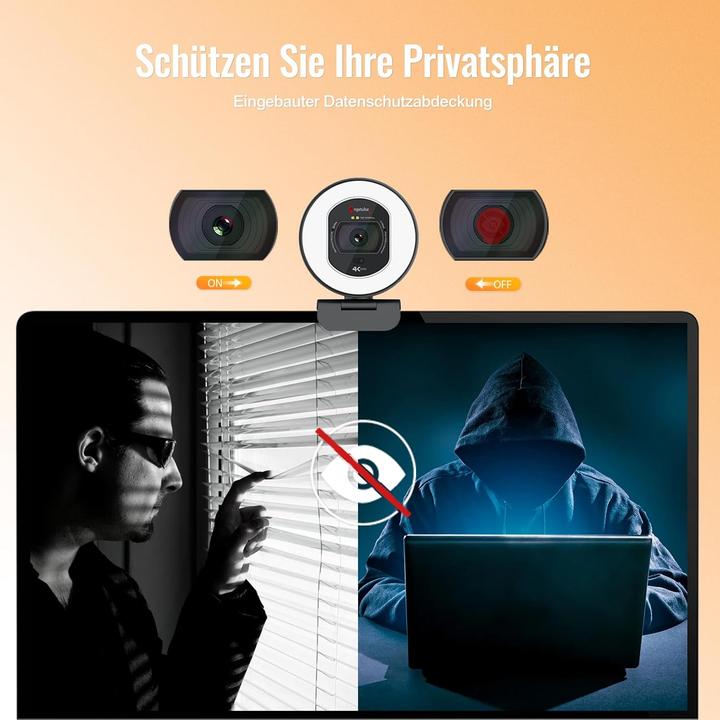 Actual product image Logitubo 4K UHD Webcam 866MAX mit Licht und AI-Mikrofonen (8 Mpx)