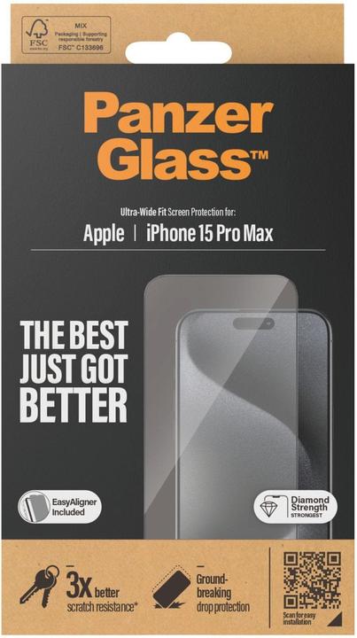 Produktbild PanzerGlass Screen Protector (1 Stk., Apple iPhone 15 Pro Max)