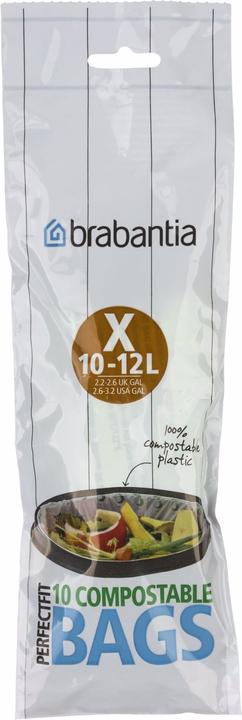 Produktbild Brabantia PerfectFit Müllbeutel kompost. Typ X, 12 L, 10 Stck (10 x, 12 l)