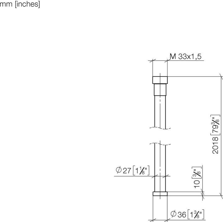 Produktbild Dornbracht Water Tube Kneipp-Schlauch, schwarz, serienneutral, 2000mm, 28286979