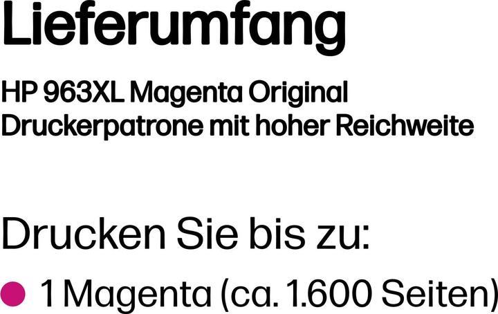 Voedingswaarden en ingrediënten HP 963XL (M)